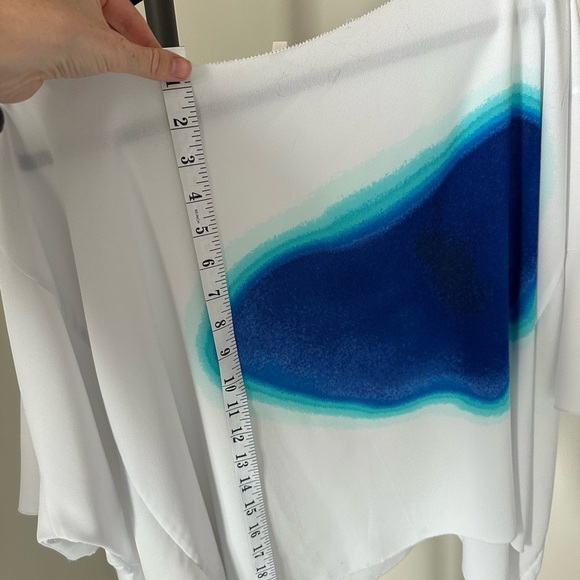 Rachel Roy White and Blue Women's Top - Picture 15 of 15